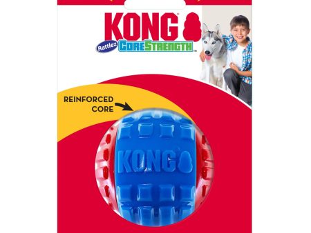 KONG CoreStrength Rattlez Dog Toy Ball 1ea MD Hot on Sale