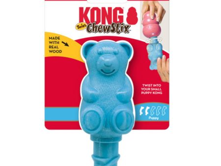 KONG ChewStix Puppy Twist Dog Toy Bear 1ea SM Sale