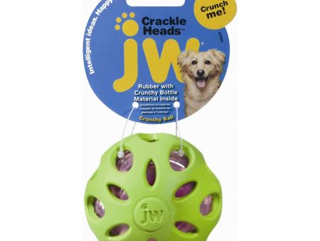 JW Pet Crackle Heads Crackle Ball Dog Toy Assorted 1ea MD Hot on Sale