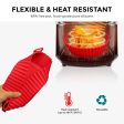 Silicone Air Fryer Liner 8.5inch [Pack of 2] Round Size from 3.5Ltr to 6.5 Ltr Air fryer Oven Accessories | Red Black Hot on Sale