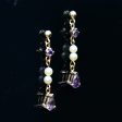 Vintage Amethyst & Seed Pearl Drop Earrings For Discount