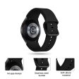 20mm Samsung Galaxy Watch 4 | NO GAP Silicone Watch Band Strap  | Black Hot on Sale