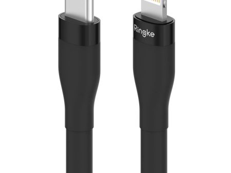 Fast Charging Pastel Cable | USB Type C to Lightning | Black  1.2m Online