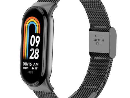 Xiaomi Mi Band 8 Milanese Strap with Adjustable Buckle  | Black For Discount