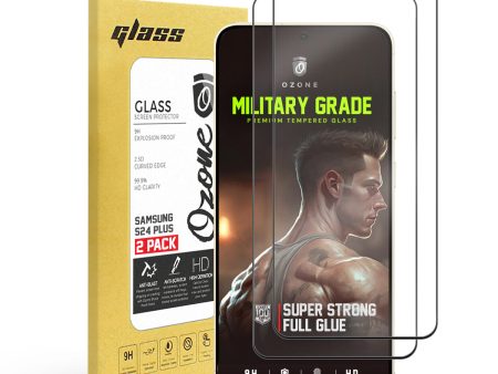 Samsung Galaxy S24 Plus Screen Protector | Tempered Glass | Pack of 2 | Black Fashion