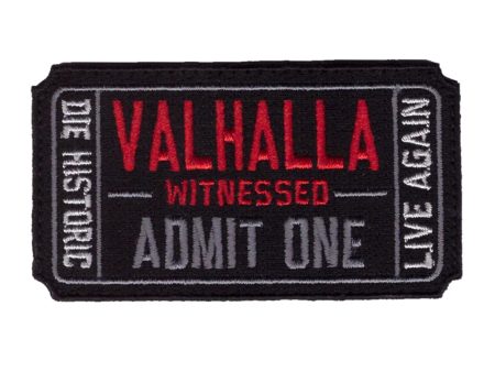 Velcro Ticket to Valhalla Witnessed Vikings Odin Patch - Black Online