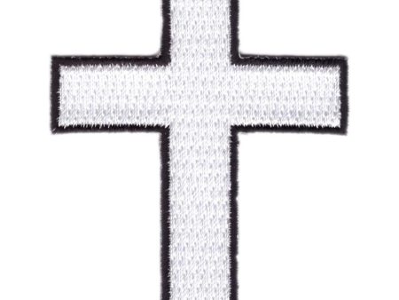 Christian White Cross Biker Jacket Patch Discount