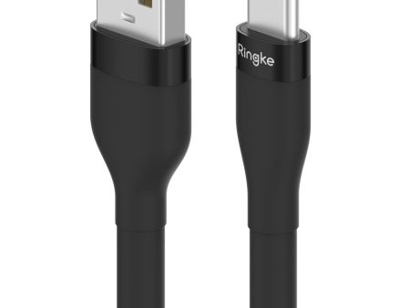 Fast Charging Pastel Cable | USB Type A to Type C | Black  1.2m For Discount