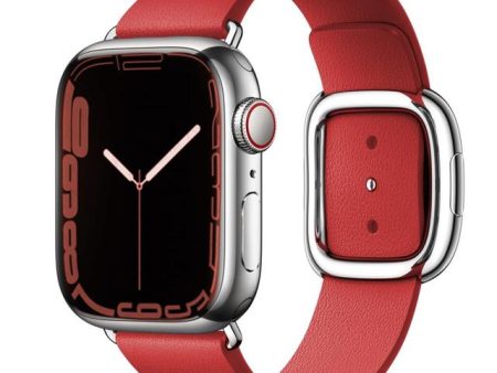 Apple Watch 41mm   40mm   38mm | Leather Straps |Red Online Sale