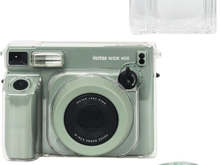 Clear Case for Fujifilm Wide 400 Instant Camera - Hard PVC Protective Carrying Protective Camera Bag with Adjustable Shoulder Strap- Clear Hot on Sale