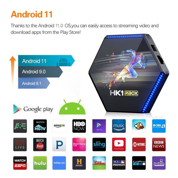 HK1 RBOX R2 Mini Smart Android Tv Box [4GB  32GB] Android 11.0, 4K TV Receiver Media Player Smart TV BOX Android Set Top Box -Black Cheap