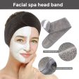 Facial Spa Headband, Ultra Soft Microfiber Adjustable Face Wash Headband Reusable Cloth Stretch Towel - Black & White Hot on Sale