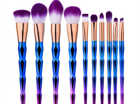 10Pcs Diamond Makeup Brush Set Hot on Sale