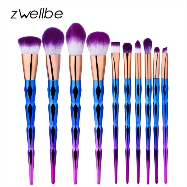 10Pcs Diamond Makeup Brush Set Hot on Sale