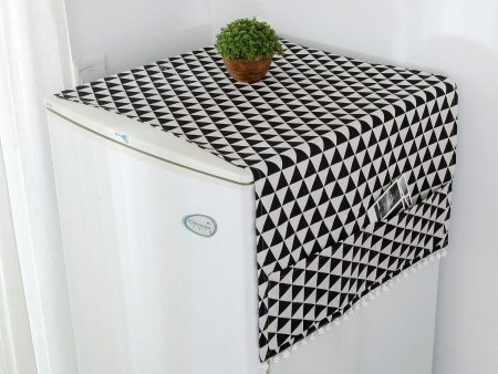 Fridge Dust-Proof Cotton Cover |Black Pattern Online Sale