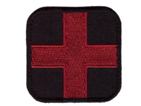 Black Red - Medic Cross EDC Bag Morale Patch Supply