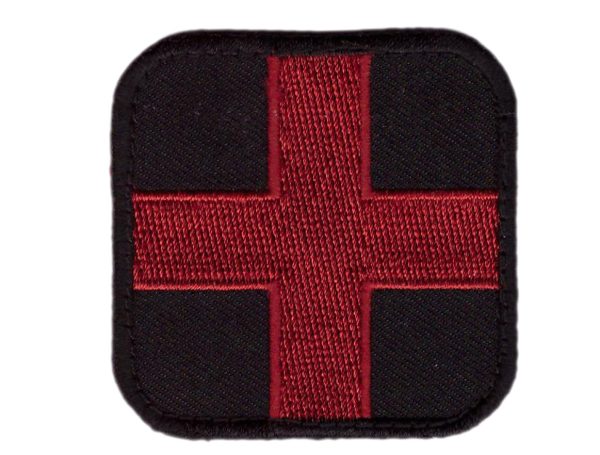 Black Red - Medic Cross EDC Bag Morale Patch Supply