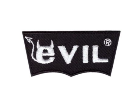 Black Evil Horns Punk Tattoo Jeans Jacket Biker Patch For Discount