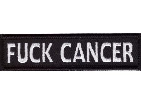 Black F*ck Cancer Biker Jacket Patch Online now