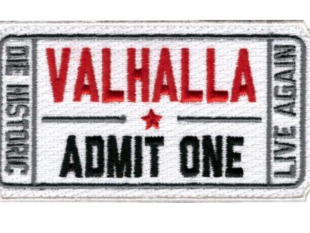 Velcro Ticket to Valhalla Vikings Mad Max Patch - White Supply