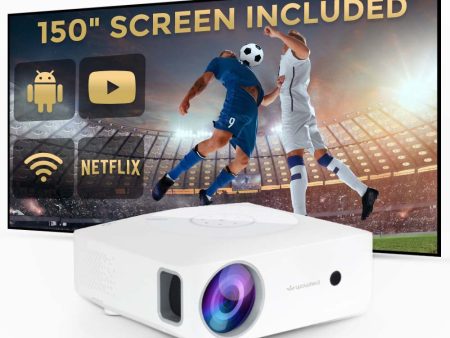 Android LED Projector |7000 Lumens Screen Size Upto 300  |Native Res 1080P Full HD |Bluetooth Wifi 4K Projector|Included 150 inch Projector Screen Online