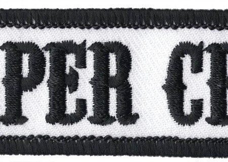 Black on White Reaper Crew Outlaw Biker Vest Jacket Patch Supply