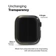 Slim Case For Apple Watch 10 46mm | Bezel [Frame Only] Hard Polycarbonate Thin Cover- Clear + Matte Black Fashion