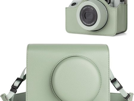 Camera Case for Instax Wide 400 Camera, PU Leather Protective Carrying Camera Bag with Adjustable Shoulder Strap- Fresh Green Online Sale