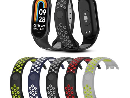 [Pack of 5] Silicone Strap For Xiaomi Mi Band 8 -Soft Silicone Skin-Friendly Wrist Strap Air-Hole Replacement Wristband Accessories Online now