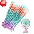 11PC Mermaid Makeup Brush Set on Sale