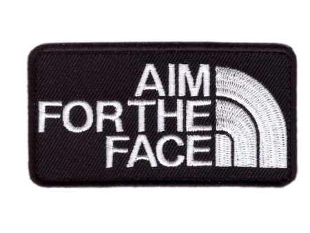 Velcro Aim For the Face 2nd Amendment Tactical Bag Cap Morale Gear Patch For Discount