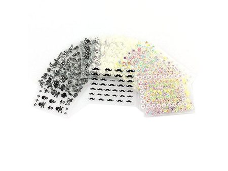 50 Sheets of Mixed-color 3D Design Self-adhesive Nail Art Stickers Cheap