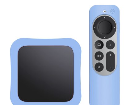 Apple TV 2021 Silicone Remote Sleeves  2nd Generation  + TV Box Case Skin |  Blue Online now