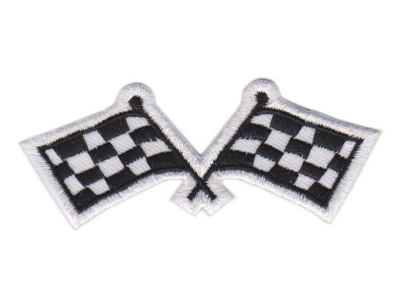 Checkered Flags Racing Motorcyle Biker Jacket Vest Patch Online now