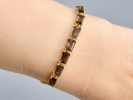 Smoky Quartz 9ct Yellow Gold Bracelet (3.85cts) Supply