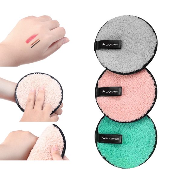 Reusable Sponge Makeup Remover Pad Cloth Face & Eye Cleansing Round Circle Puff Eco-friendly Washable Makeup Removing Pad 2 Pack) For Sale