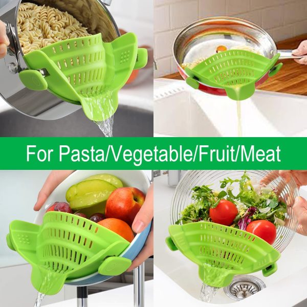 Silicone Snap N Strain Strainer | Green Sale