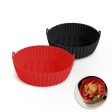 Silicone Air Fryer Liner 8.5inch [Pack of 2] Round Size from 3.5Ltr to 6.5 Ltr Air fryer Oven Accessories | Red Black Hot on Sale