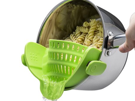 Silicone Snap N Strain Strainer | Green Sale