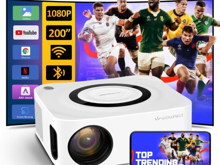 Mini Android Projector | Native 1080P 4K HD Projector | 200” Display Supported Mini Projector for Outdoor & Movies Home Theater Online