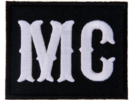 White Text MC Motorcycle Club Member Biker Jacket Vest Patch For Discount