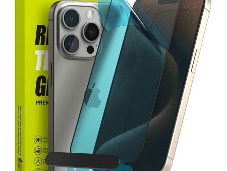 iPhone 15 Pro Screen Protector | Full Tempered Glass Cover With Installation Jig Cheap