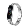 Xiaomi Mi Band 6   5 | 3 beads Stainless Steel Metal Watch Band Strap | Silver Hot on Sale