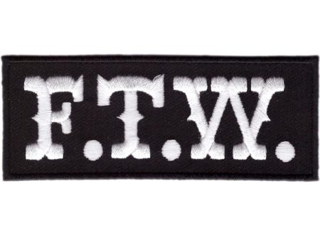 Black FTW F*ck the World Biker Punk Emo Jacket Patch Supply