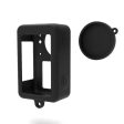 Protective Silicone Cover for DJI Osmo Action 3 Camera Case + Lens Protector Cap Guard - Black Sale