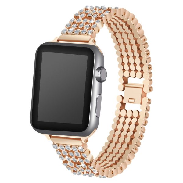 Apple Watch 41mm   40mm   38mm | Metal Rhinestone Diamond Stainless Steel Replacement Band |Gold Online now