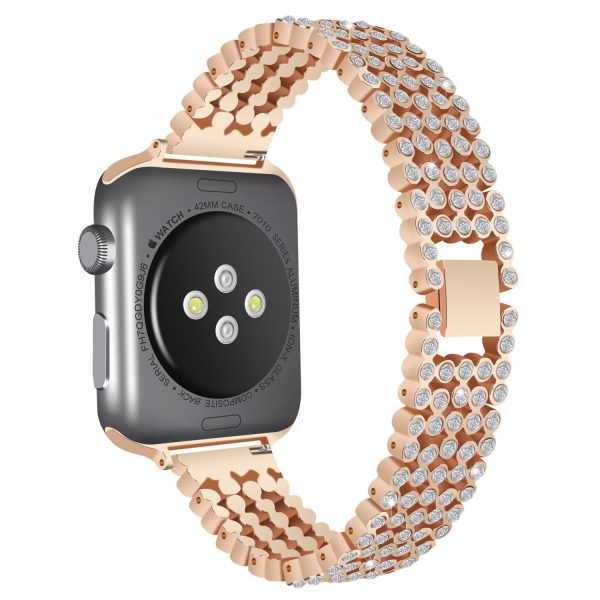 Apple Watch 41mm   40mm   38mm | Metal Rhinestone Diamond Stainless Steel Replacement Band |Gold Online now