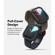 Air Sports For Apple Watch 10 42mm Case | Thin Soft Flexible Rugged TPU Raised Bezel Frame Cover - Black Online