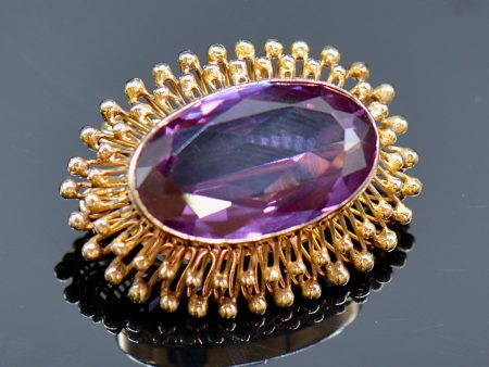 Synthetic Colour Change Sapphire Abtract Naturalistic Sea Urchin Brooch (11cts) For Discount