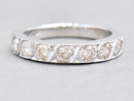 18ct White Gold Seven-Stone Diamond Half Eternity Ring Sale